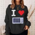 I Love 電子レンジ オーブン 料理 暖房 食品 キッチン 家電 スウェットシャツ 彼女への贈り物