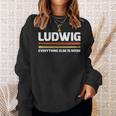 Ludwig Everything Else Is Noise クラシック音楽ドラムスティック 長袖tシャツ スウェットシャツ 彼女への贈り物