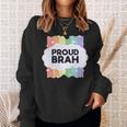 Proud Brah ゲイプライドフラッグ ジェンダー平等 パステルブラ 長袖tシャツ スウェットシャツ 彼女への贈り物