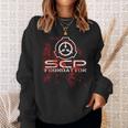 Scp、財団、血で 長袖tシャツ スウェットシャツ 彼女への贈り物