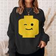 Winking Winky Face ミニフィグ ブリックトイtシャツ スウェットシャツ 彼女への贈り物