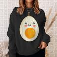 ゆで卵 朝食用卵 スウェットシャツ 彼女への贈り物
