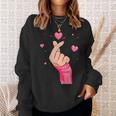 メンズ レディース キッズ グラフィックデザイン バレンタイン ハート ラブ スウェットシャツ 彼女への贈り物