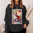 コーギー 面白いtシャツ 犬 タロット カード かわいい メンズ 子供 おもしろ 服 グッズ ネタ わんこ スウェットシャツ 彼女への贈り物