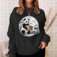 トラック運転手 パンダ 運送業 水墨画 和風 おもしろ 動物 スウェットシャツ 彼女への贈り物