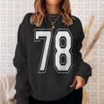 ナンバー78 バーシティスタイル ボールド スポーツ 誕生日 ジャージ スウェットシャツ 彼女への贈り物