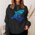 ハワイアン トライバル シャーク ポリネシアン タトゥースタイル バケーション スウェットシャツ 彼女への贈り物