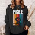 パレスチナ人のためのフリーパレスチナのレトロなビンテージデザイン 長袖tシャツ スウェットシャツ 彼女への贈り物