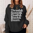 ヘヴィメタル音楽ファンリスト スラッシュスピード ドゥーム デス ブラック スウェットシャツ 彼女への贈り物