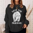 ホッキョクグマを救え 絶滅危惧種の北極動物 スウェットシャツ 彼女への贈り物