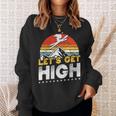 レトロヴィンテージスキー Let's Get High 長袖tシャツ スウェットシャツ 彼女への贈り物