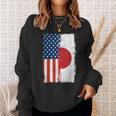 半日半 アメリカ国旗 日米ルーツ スウェットシャツ 彼女への贈り物