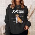 犬のなでかた解説 犬好き アイデア ギフト サプライズ わんこ 半袖 ペット プリント 犬の日 おもしろ スウェットシャツ 彼女への贈り物