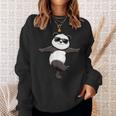 面白いパンダダンシングダンスポーズサングラス スウェットシャツ 彼女への贈り物