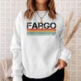 Fargo City レトロ ヴィンテージ ストライプ ギフトとお土産 スウェットシャツ 彼女への贈り物