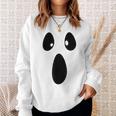Ghost Silly Face Spooky Halloween Ghoul Face Easy Costume Sweatshirt Gifts for Her