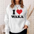 I Heart Waka ファーストネーム I Love パーソナライズ スウェットシャツ 彼女への贈り物
