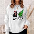 Ugly Sweater Christmas Tree Naughty Black Cat What Santa Hat Sweatshirt Gifts for Her Ugly Sweater Christmas Tree Naughty Black Cat What Santa Hat Sweatshirt Gifts for Her