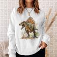 スピノサウルス 恐竜モチーフ イラスト スピノサウルス スウェットシャツ 彼女への贈り物
