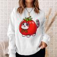 トマトの猫 コスチューム スウェットシャツ 彼女への贈り物