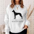 ファラオハウンド ブラック シルエット スウェットシャツ 彼女への贈り物