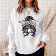 フィリピン 散らかった団子 バンダナ付き フィリピン国旗グラス 長袖tシャツ スウェットシャツ 彼女への贈り物