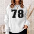 番号 78 ブラック スポーツファン ジャージ ナンバー スウェットシャツ 彼女への贈り物