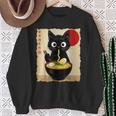 Anime Cat Ramen Japanese Cat Graphic Anime Sweatshirt Gifts for Old Women