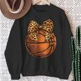 Basketball Coquette Bow Cute Basketball Player Sweatshirt Gifts for Old Women