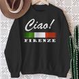 Ciao Italia トリコローレ イタリア国旗 フィレンツェ フィレンツェ イタリア 長袖tシャツ スウェットシャツ 年配の女性への贈り物