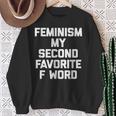 Feminism Myecond Favorite F Word ファニーフェミニスト スウェットシャツ 年配の女性への贈り物