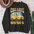 Just A Boy Who Loves Buses バス愛好家 バス愛好家 名言 スウェットシャツ 年配の女性への贈り物