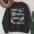 K-Pop Ramen Boba K-Drama Cuisineud-Coréenne Film Musique Amoureux Sweater e Cadeaux pour les femmes âgées