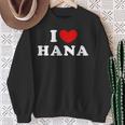 I Love Hana 私は愛する Hana スウェットシャツ 年配の女性への贈り物