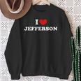 I Love Jefferson 私は愛する Jefferson スウェットシャツ 年配の女性への贈り物