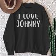 I Love Johnny Love John スウェットシャツ 年配の女性への贈り物