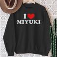I Love Miyuki 私は愛する Miyuki スウェットシャツ 年配の女性への贈り物