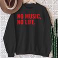 No Music No Life For All Music Lovers メンズレディース スウェットシャツ 年配の女性への贈り物
