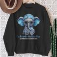 In November We Wear Blue Elephant Diabetes Awareness Sweatshirt Unisex Gifts for Old Women