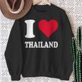 Red Heart I Love Thailand スウェットシャツ 年配の女性への贈り物
