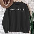Sudo Rm -Rf Linuxysadmin コマンドライン プログラマー スウェットシャツ 年配の女性への贈り物