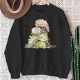 おもしろ爬虫類 かわいいトカゲ ヤモリ 動物 長袖tシャツ スウェットシャツ 年配の女性への贈り物