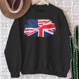 アメリカの国旗-ユニオンジャック-イギリスの国旗 Usa Flag Union Jack Uk Flag スウェットシャツ 年配の女性への贈り物