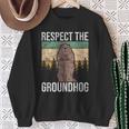 グラウンド・ホッグ Respect The Groundhog スウェットシャツ 年配の女性への贈り物