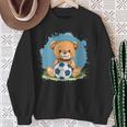 サッカーボール付きのかわいいテディベア スウェットシャツ 年配の女性への贈り物