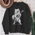 サモエド ギターを弾く ロックミュージック 犬好き スウェットシャツ 年配の女性への贈り物