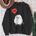 シマエナガ『ハート』白い鳥【どうぶつフレンズ】動物 ゆるくて かわいい スウェットシャツ 年配の女性への贈り物