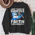 ジャスト・ファイティン・ダイアベティス＆ファーティン・スパークルズ 1型糖尿病 スウェットシャツ 年配の女性への贈り物