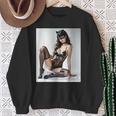 セクシーガールグラフィックtシャツ-猫マスクv2のセクシーなピンナップガール スウェットシャツ 年配の女性への贈り物