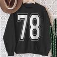 ナンバー78 バーシティスタイル ボールド スポーツ 誕生日 ジャージ スウェットシャツ 年配の女性への贈り物